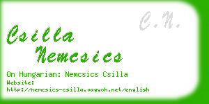 csilla nemcsics business card
